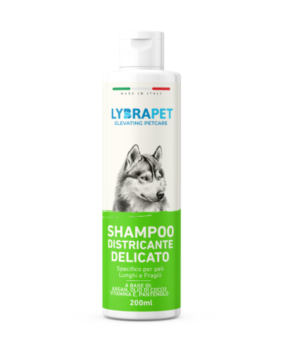 shampoo districante pelo lungo delicato lybrapet